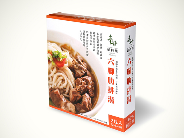 辛甘好料理-六腳肋排湯-2包入裝不含麵